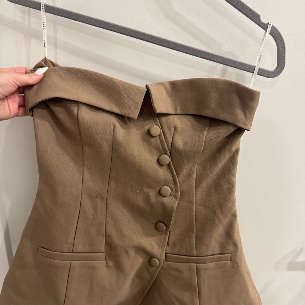 Sabo Skirt Brown Off-Shoulder Top